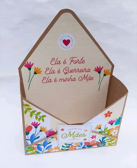 Caixa Envelope Dia das Maes