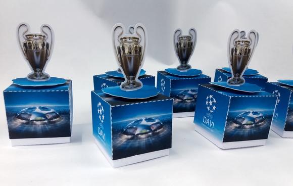 Caixa para 1 bombom ou trufa Champions League