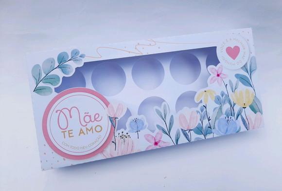 Caixa para 10 doces dia das mães