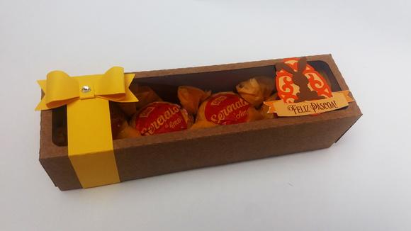 Caixa para 4 bombons ou trufas (Páscoa)