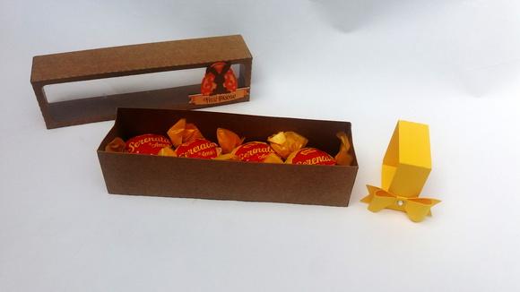 Caixa para 4 bombons ou trufas (Páscoa)