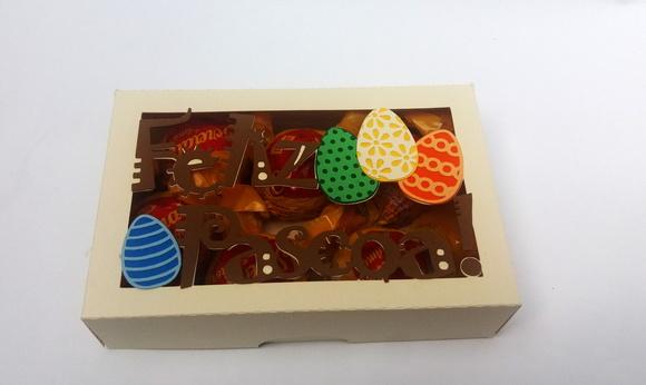 Caixa para 6 bombons ou trufas (Páscoa)