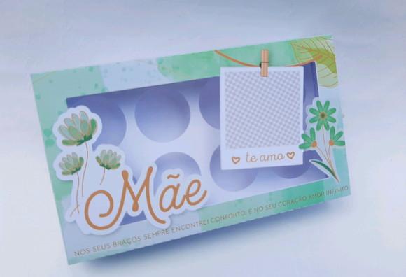 Caixa para 8 doces dia das mães