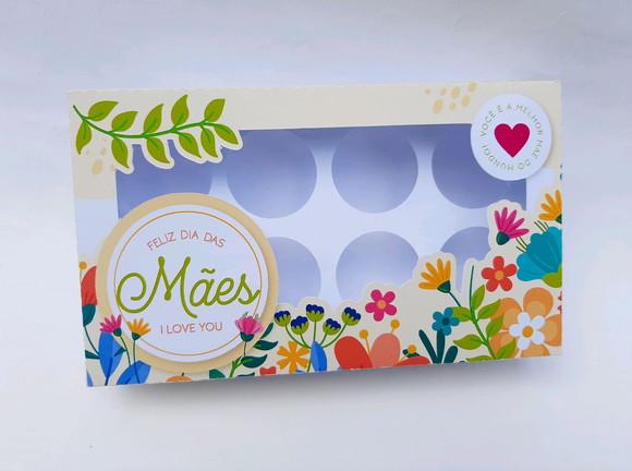 Caixa para 8 doces dia das mães