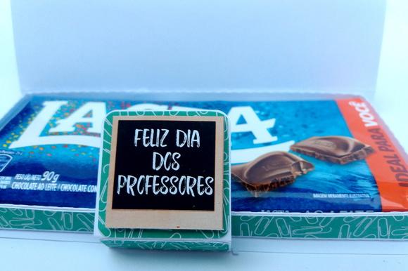 Caixa para barra de chocolate dia dos professores