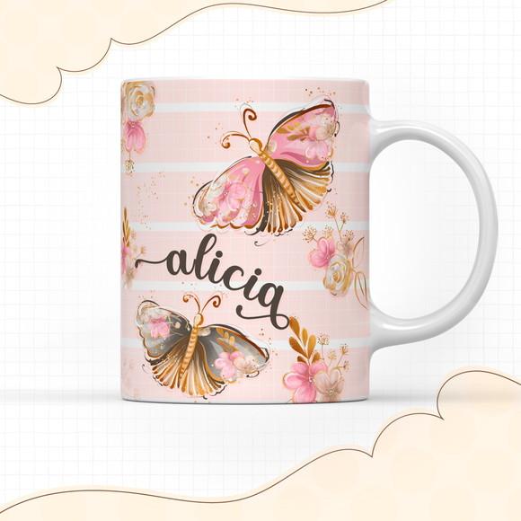 Caneca de Polímero Borboleta