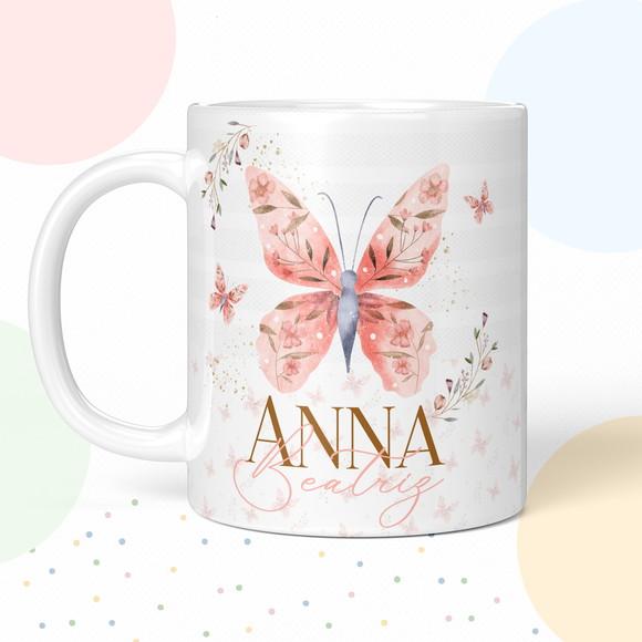 Caneca de Polímero Borboleta