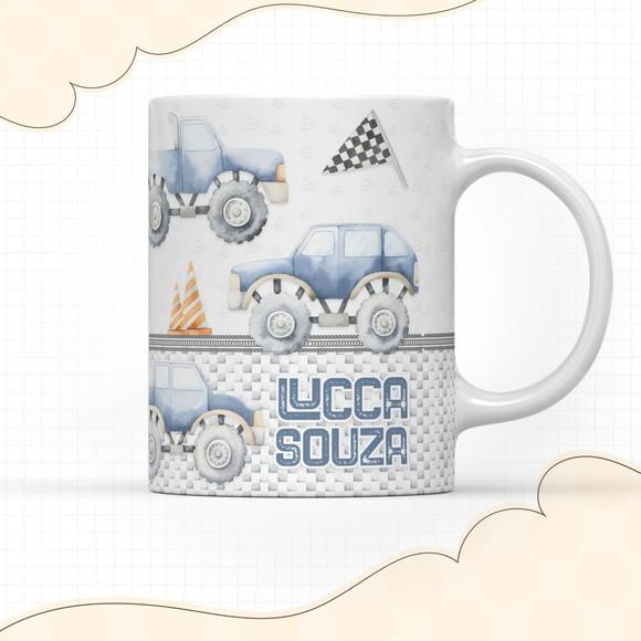 Caneca de Polímero Carrinhos