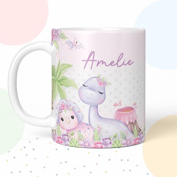 Caneca de Polímero Dino Menina