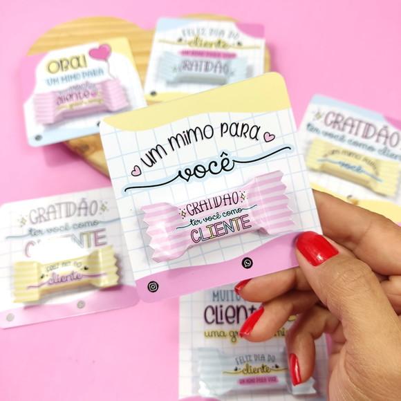 Card com Bala Dia do Cliente