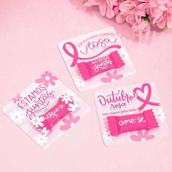 Card com Bala Outubro Rosa