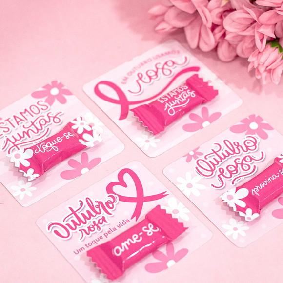 Card com Bala Outubro Rosa
