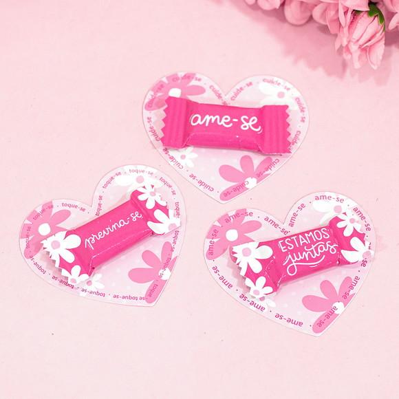 Card com Bala Outubro Rosa
