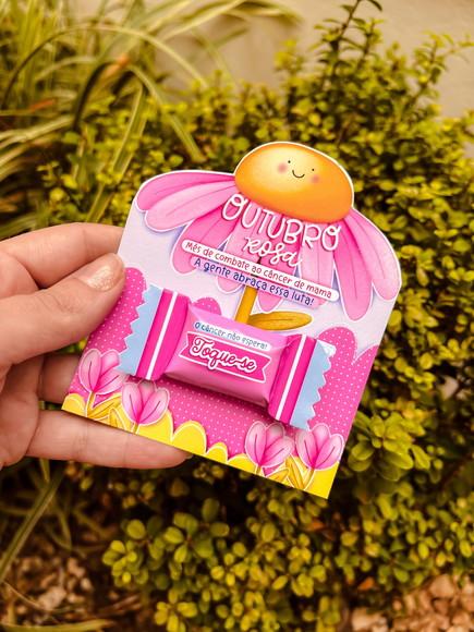 Card com Bala Outubro Rosa
