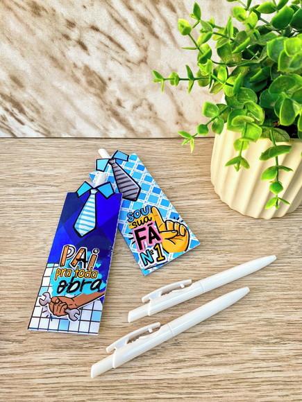 Card com Caneta Lembrancinha Dia dos Pais