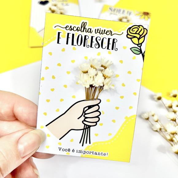 Card com Florzinha- Setembro Amarelo