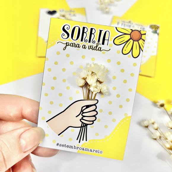 Card com Florzinha- Setembro Amarelo
