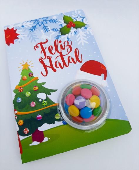 Cartão de Natal com Blister para 1 Docinho