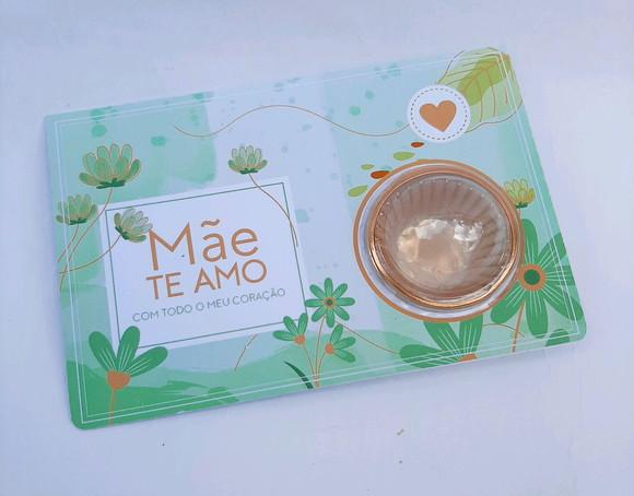 Cartão de dia das mães com blister para 1 docinho
