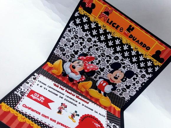 Convite Mickey e Minnie