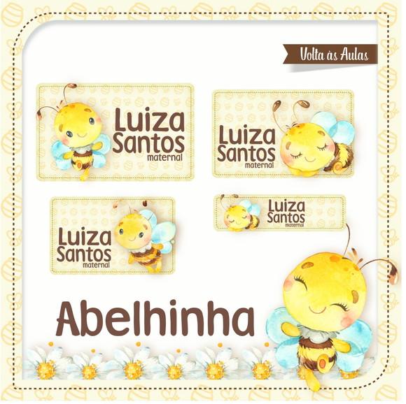 Etiqueta escolar abelhinha