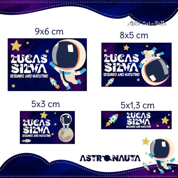 Etiqueta escolar Astronauta