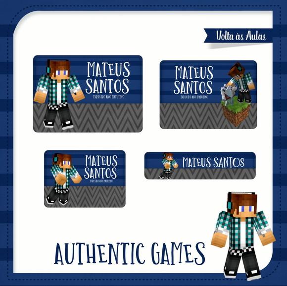 Etiqueta escolar AUTHENTIC GAMES