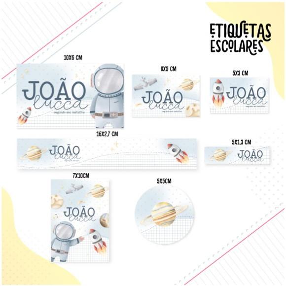 Etiqueta Escolar Astronauta 3