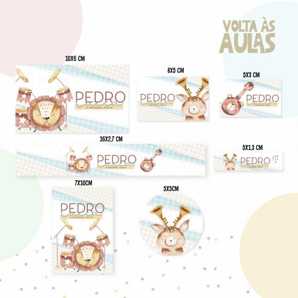 Etiqueta Escolar Banda Animais