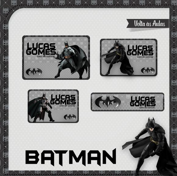 Etiqueta escolar Batman