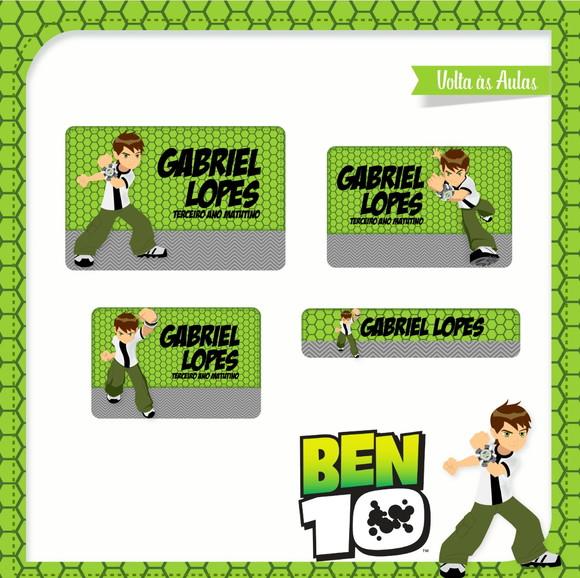 Etiqueta escolar Ben 10