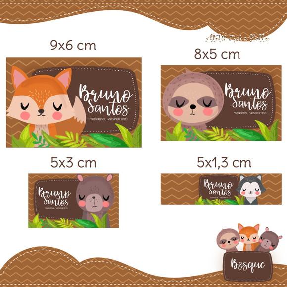 Etiqueta escolar Bosque menino
