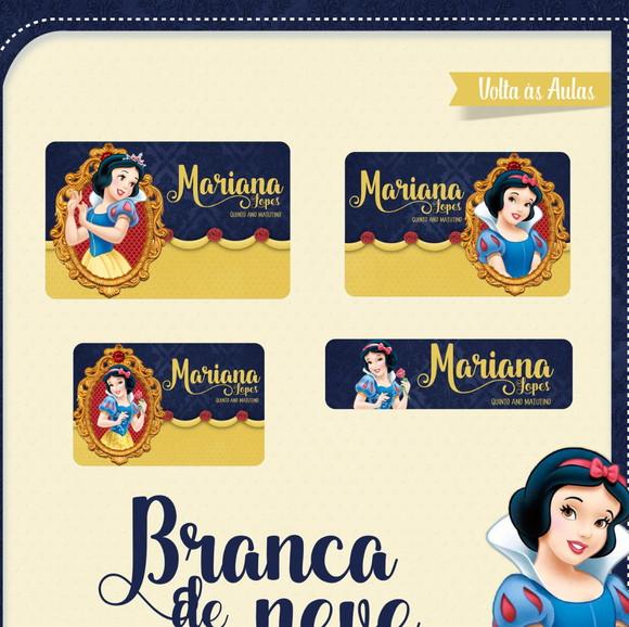 Etiqueta escolar BRANCA DE NEVE