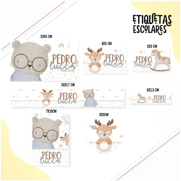 Etiqueta Escolar Brinquedos Menino