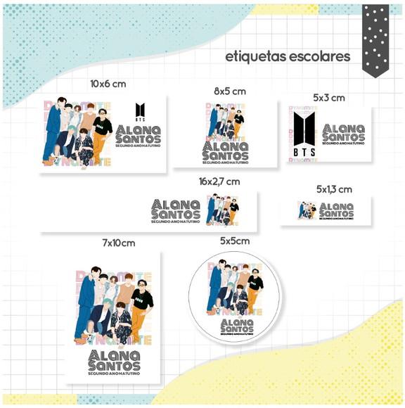 Etiqueta escolar BTS