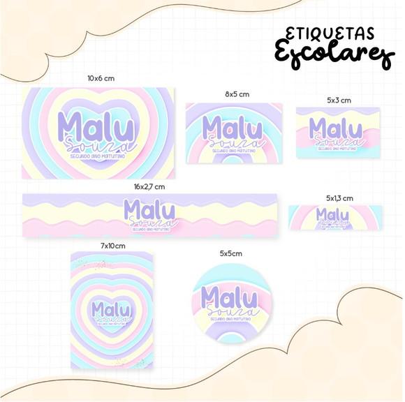 Etiqueta escolar Candy