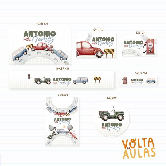 Etiqueta Escolar Carros