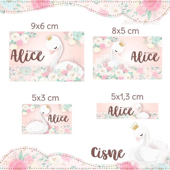 Etiqueta escolar Cisne