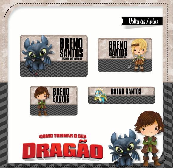 Etiqueta escolar Como treinar seu dragão