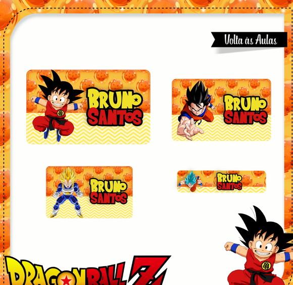Etiqueta escolar Dragon ball z