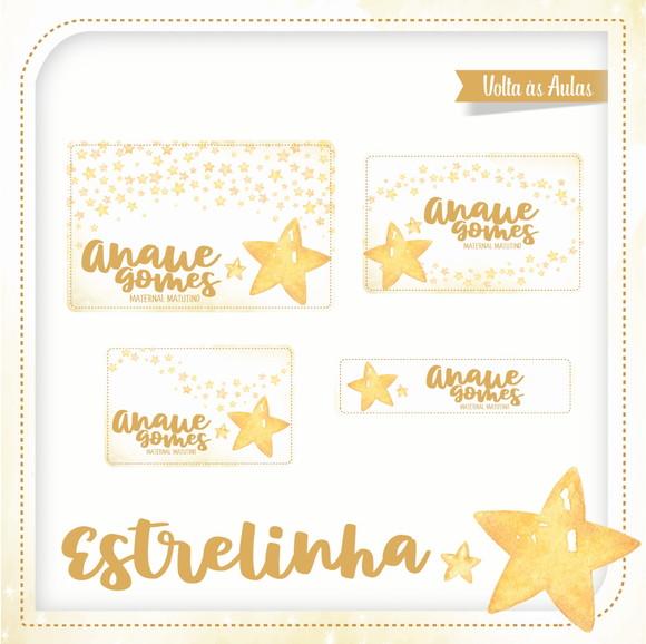 Etiqueta escolar Estrelinhas