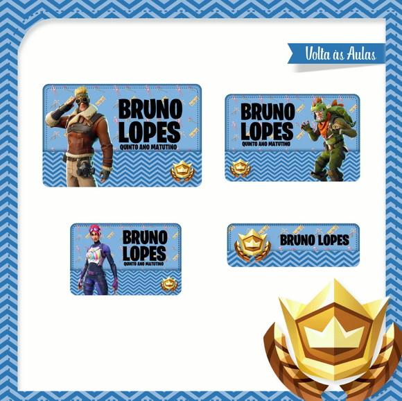 Etiqueta escolar Fortnit