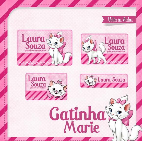 Etiqueta escolar Gatinha marie