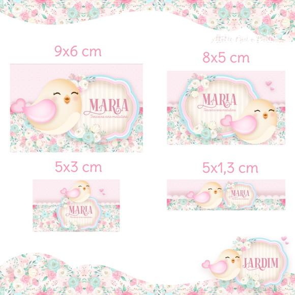 Etiqueta escolar Jardim
