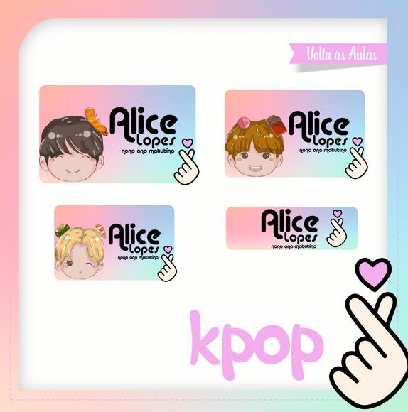Etiqueta escolar Kpop