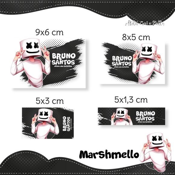 Etiqueta escolar Marshmello
