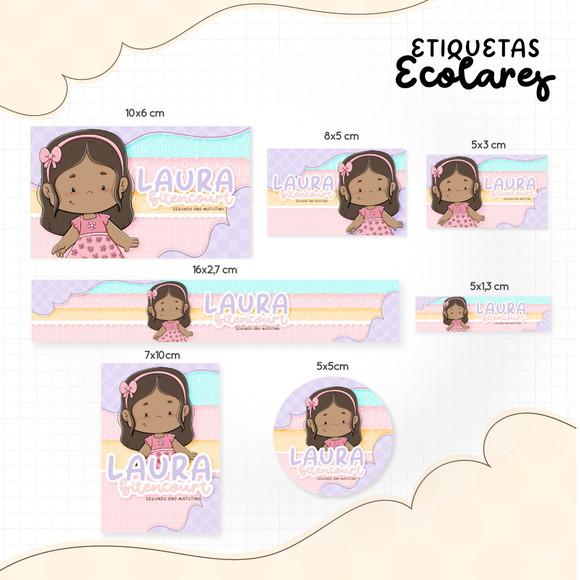 Etiqueta Escolar Menina Negra