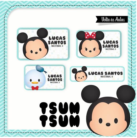 Etiqueta escolar Mickey Tsum