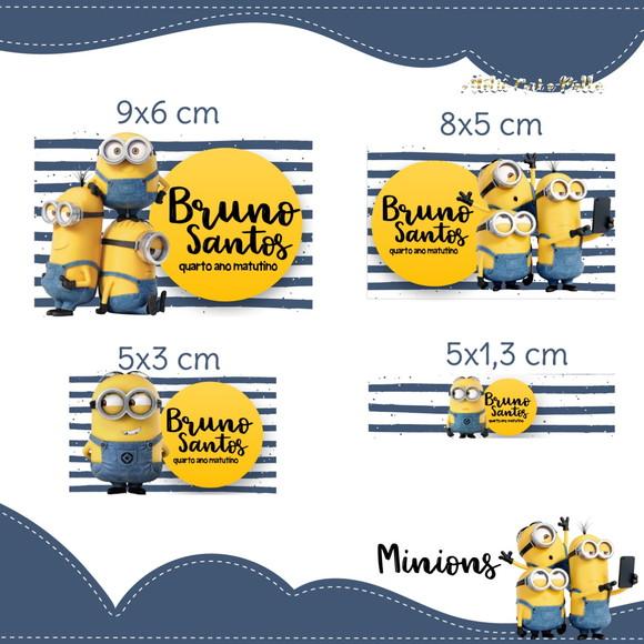 Etiqueta escolar Minions