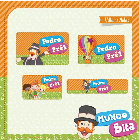 Etiqueta escolar Mundo Bita